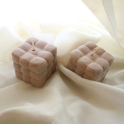 pillow soy cube candle